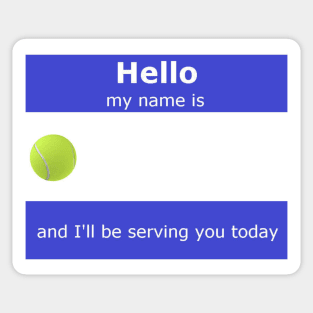 Tennis Name Tag Sticker Sticker